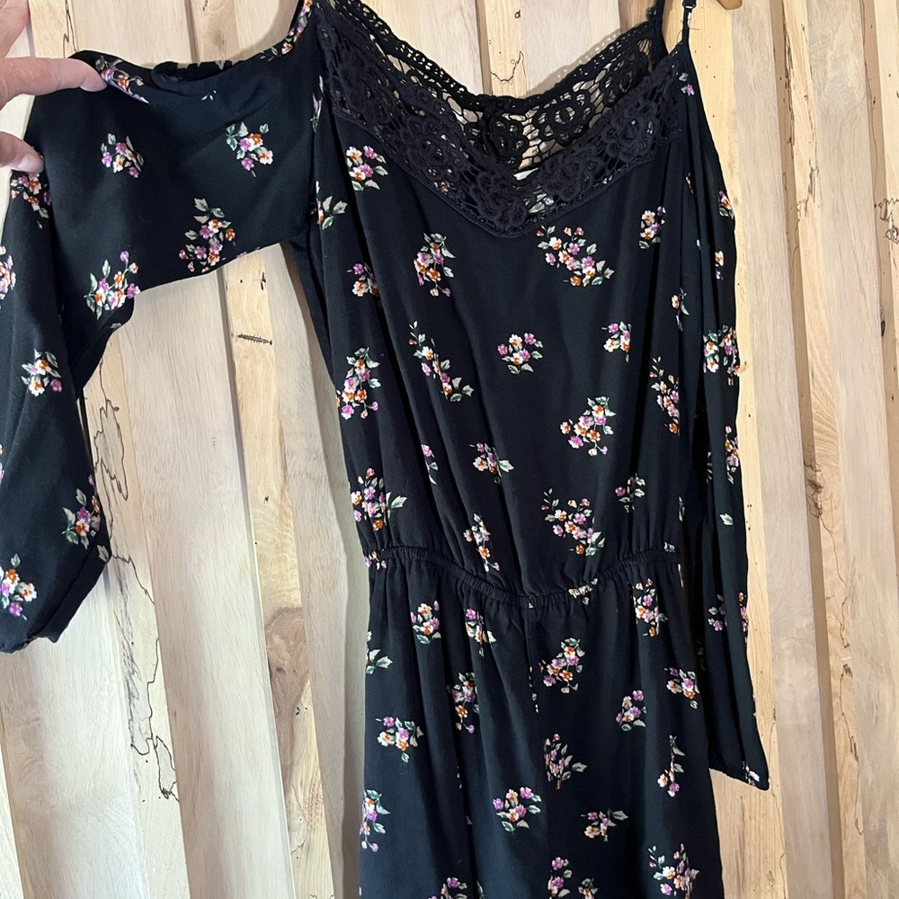 Juniors floral shorts romper